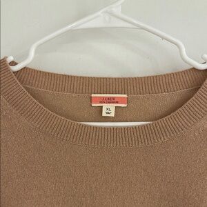 J. Crew Dusty Pink Crewneck Sweater Knit Ribbed Collar